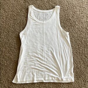 American Eagle Outfitters White Sleeveless Relaxed Tank Top